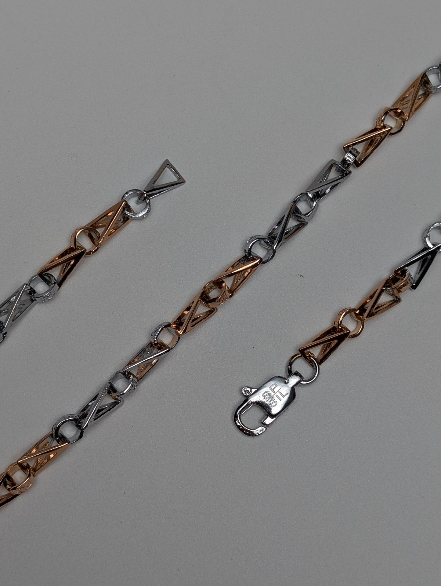 Rose Gold Arrowhead Silver Chain for Him