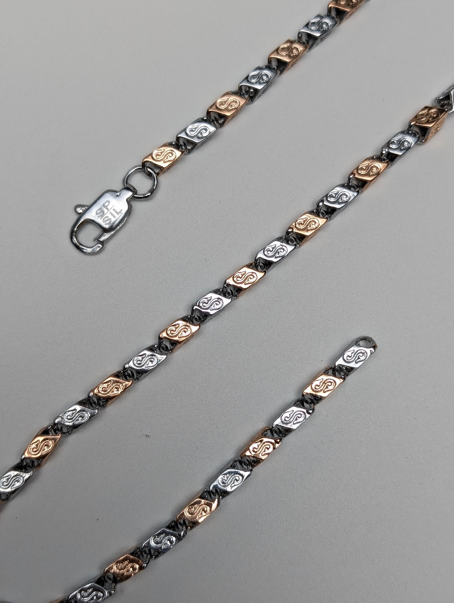 Two-Tone Titan Box Link Men's Chain