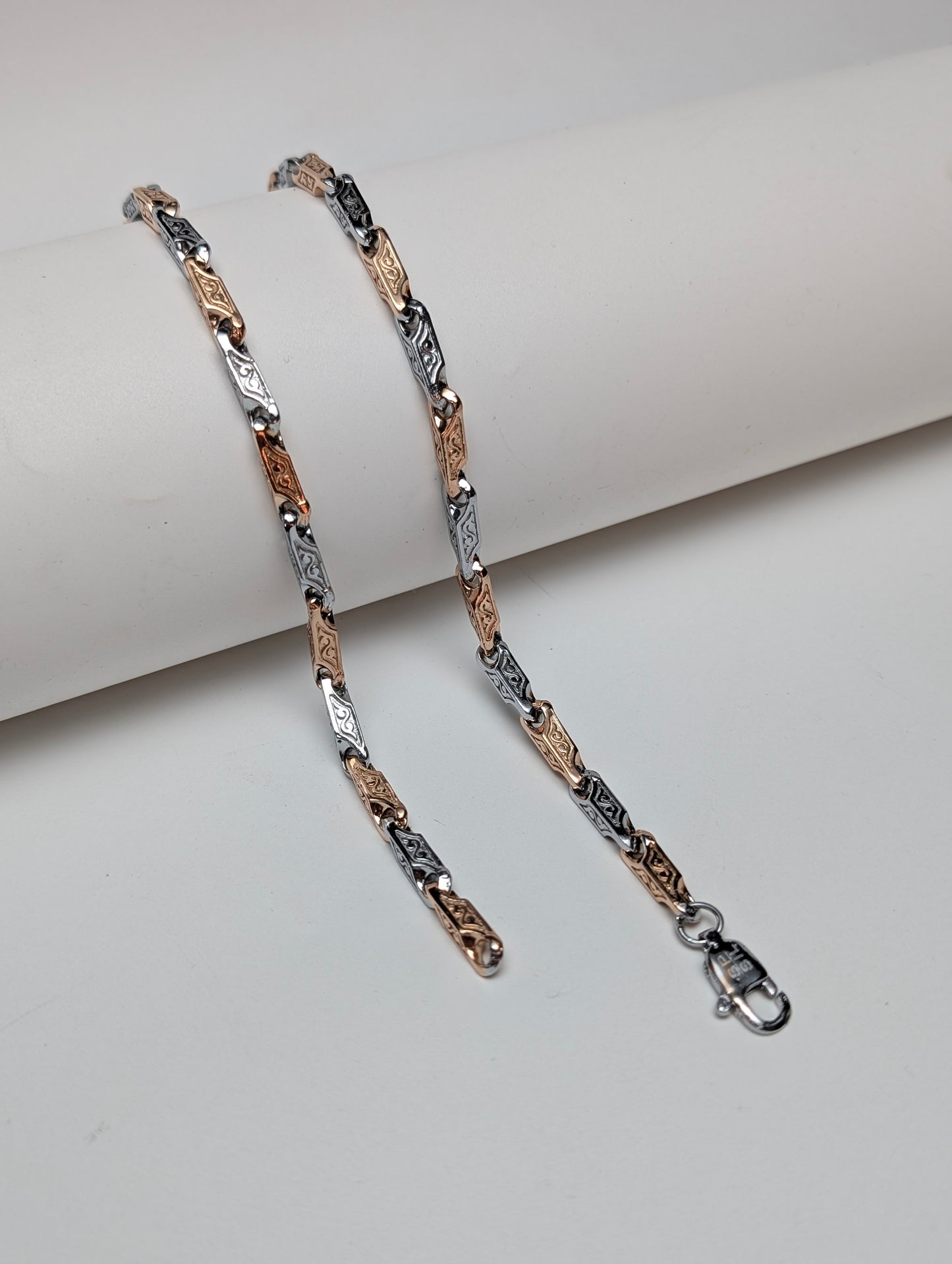 Rose Gold Engraved Chain For Main