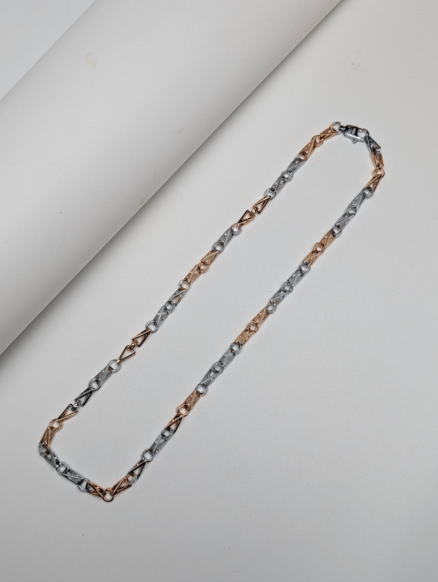 Rose Gold Arrowhead Silver Chain for Him