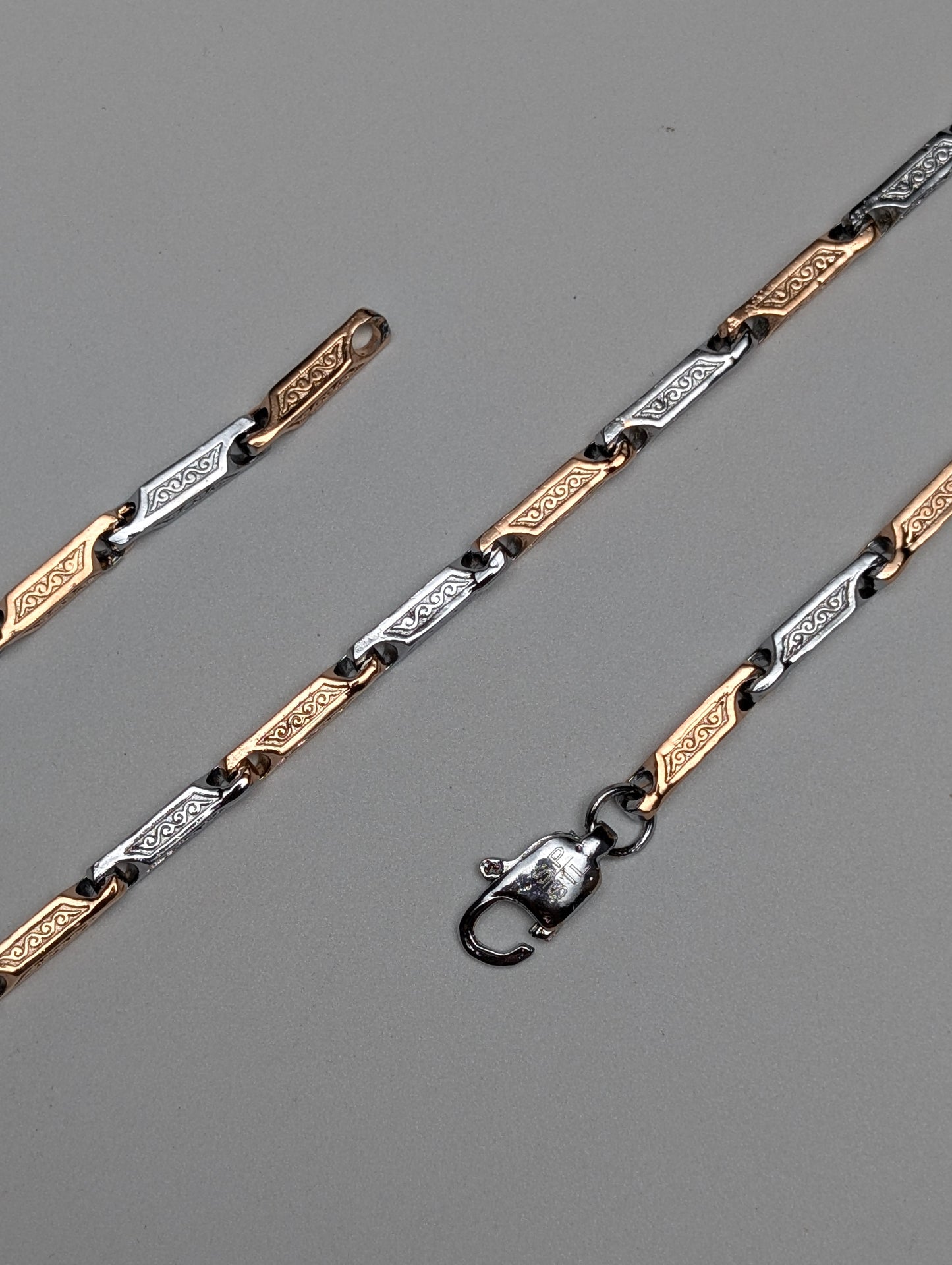 Rose Gold Engraved Chain For Main