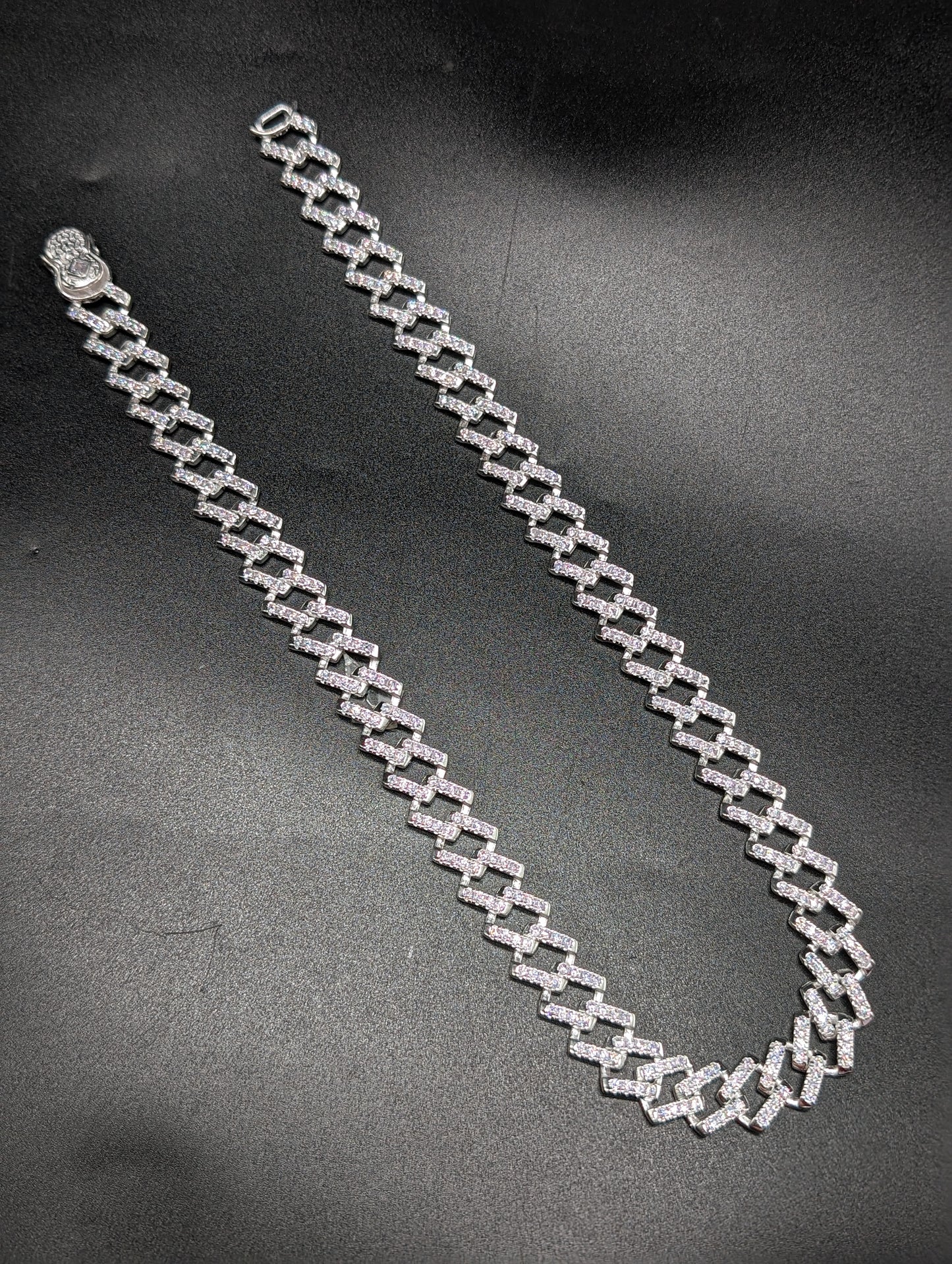 Miami Iced Out Silver Cuban Chain