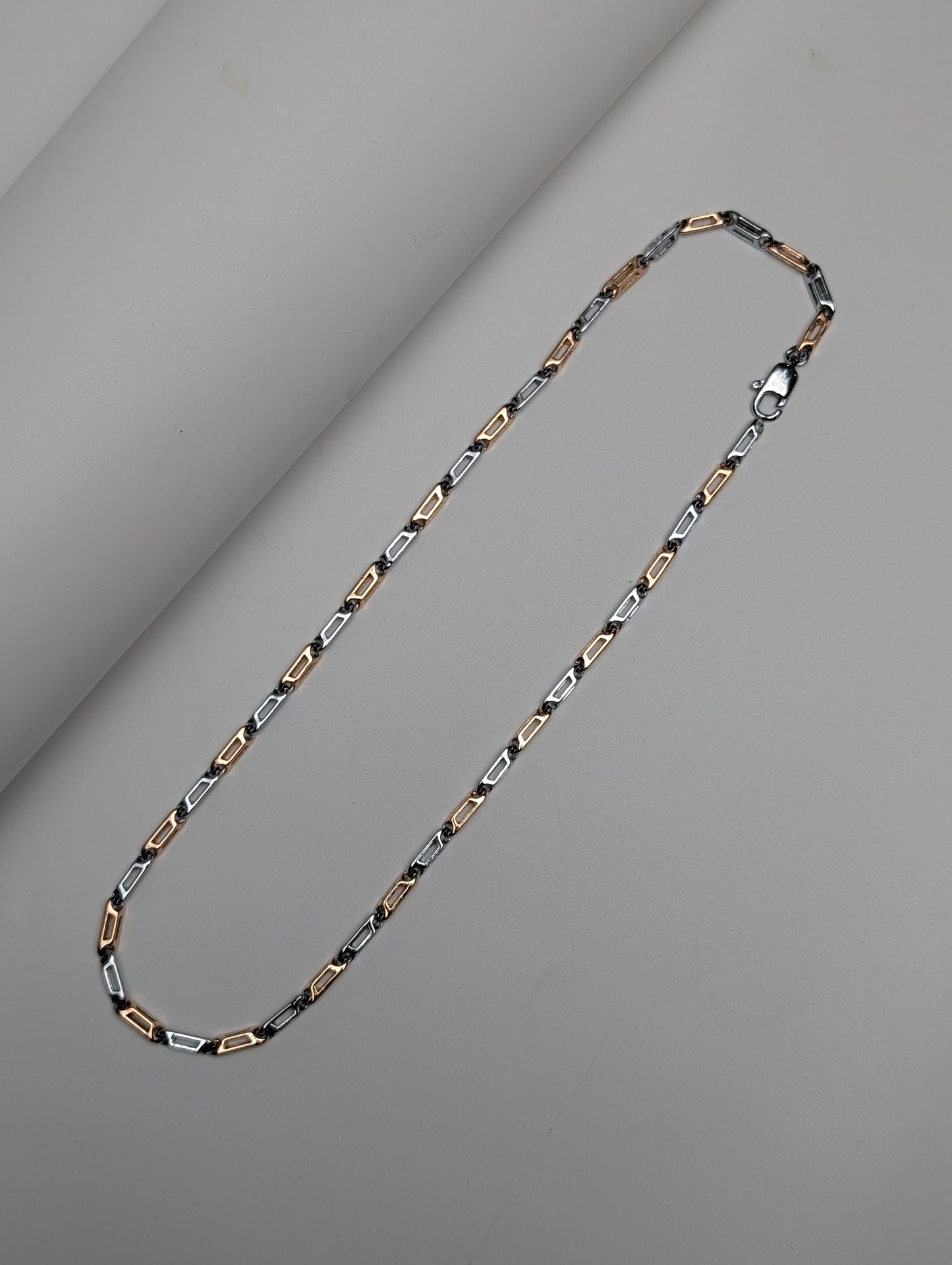Duo Tone Silver Chain for Men