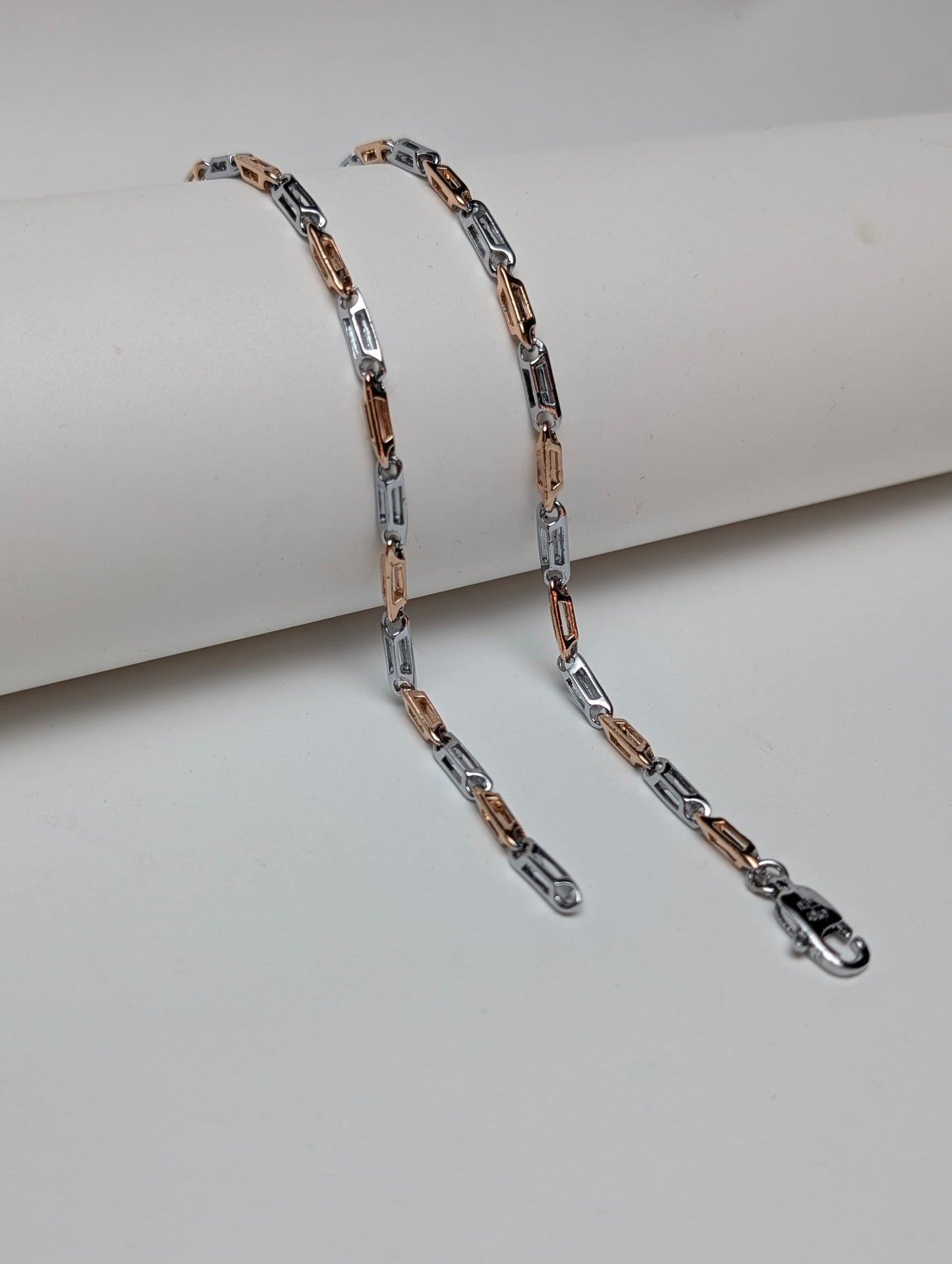 Duo Tone Silver Chain for Men