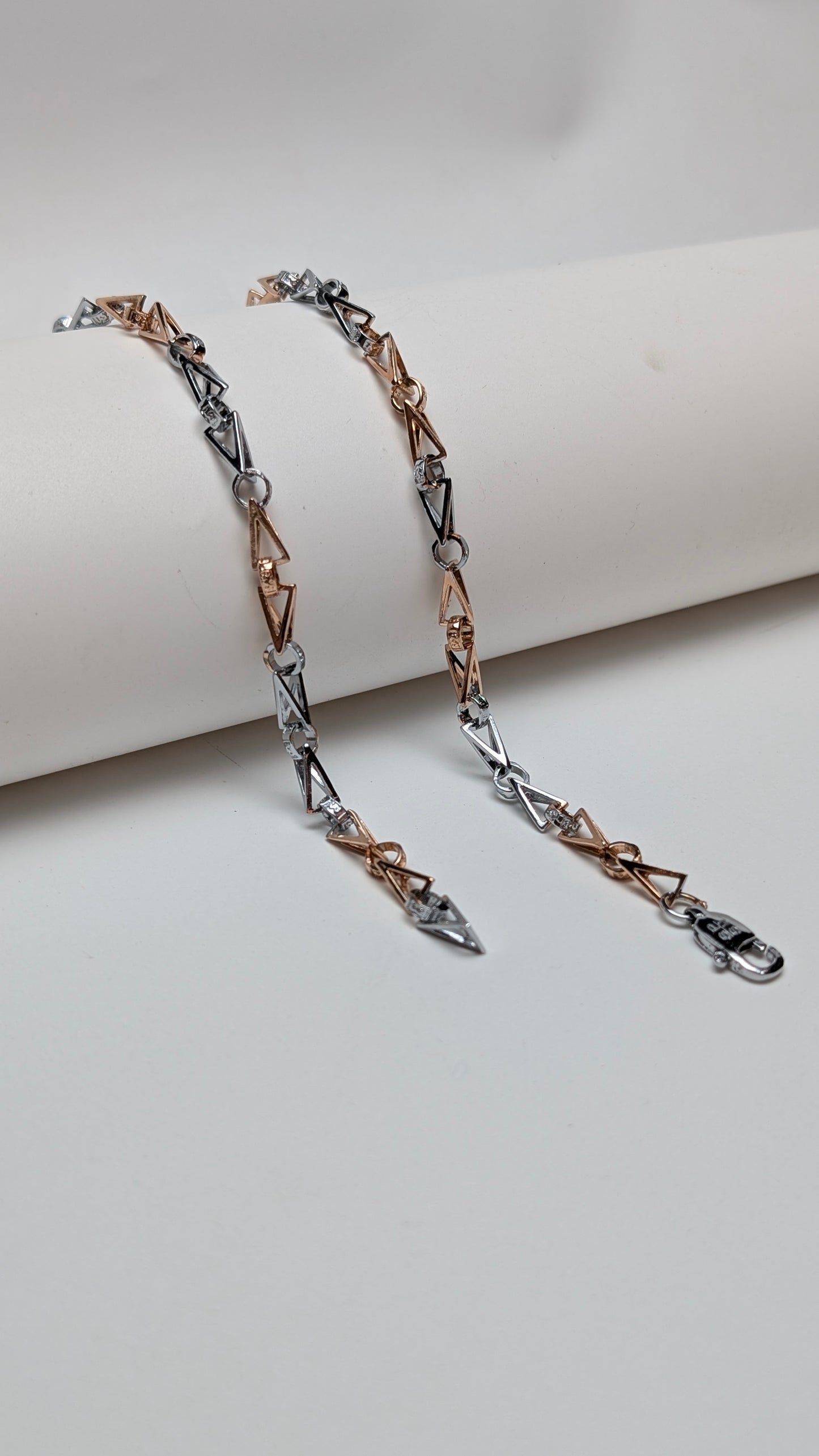 Rose Gold Arrowhead Silver Chain for Him