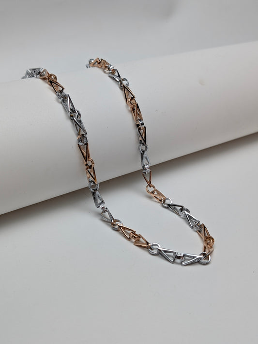 Rose Gold Arrowhead Silver Chain for Him