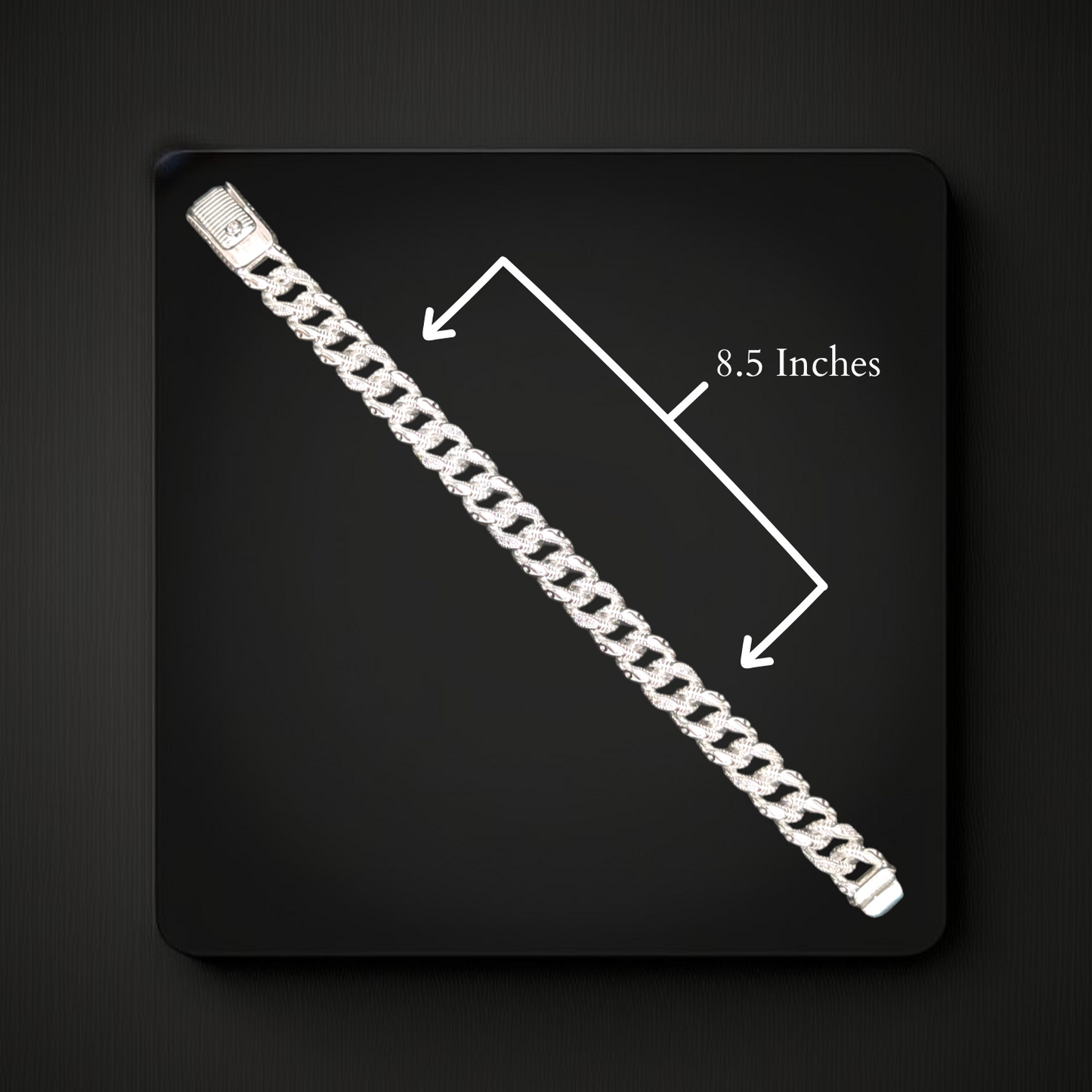 Sleek Silver Cuban Bracelet for Men