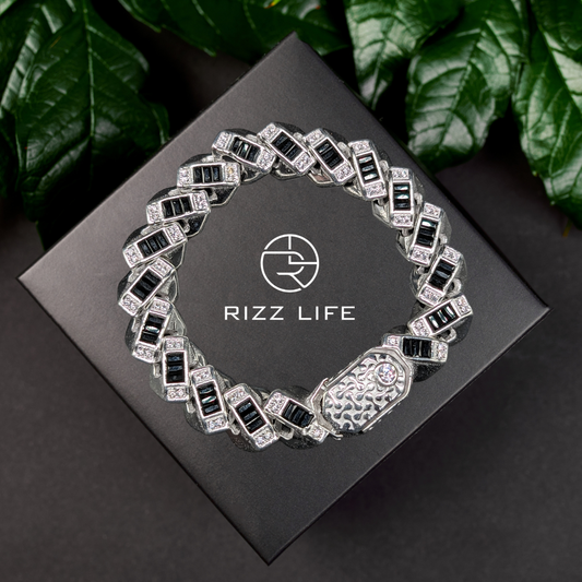 Black and Silver Fusion Bracelet for Men