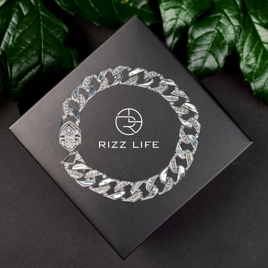 Men's Edgy Silver Bracelet