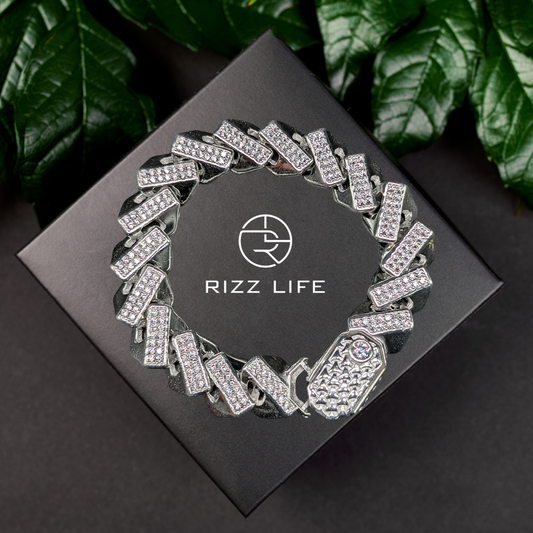 Men's Linear Silver Bracelet