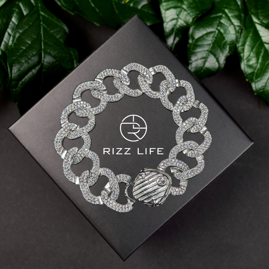 Bold and Edgy Cuban Link Silver Bracelet