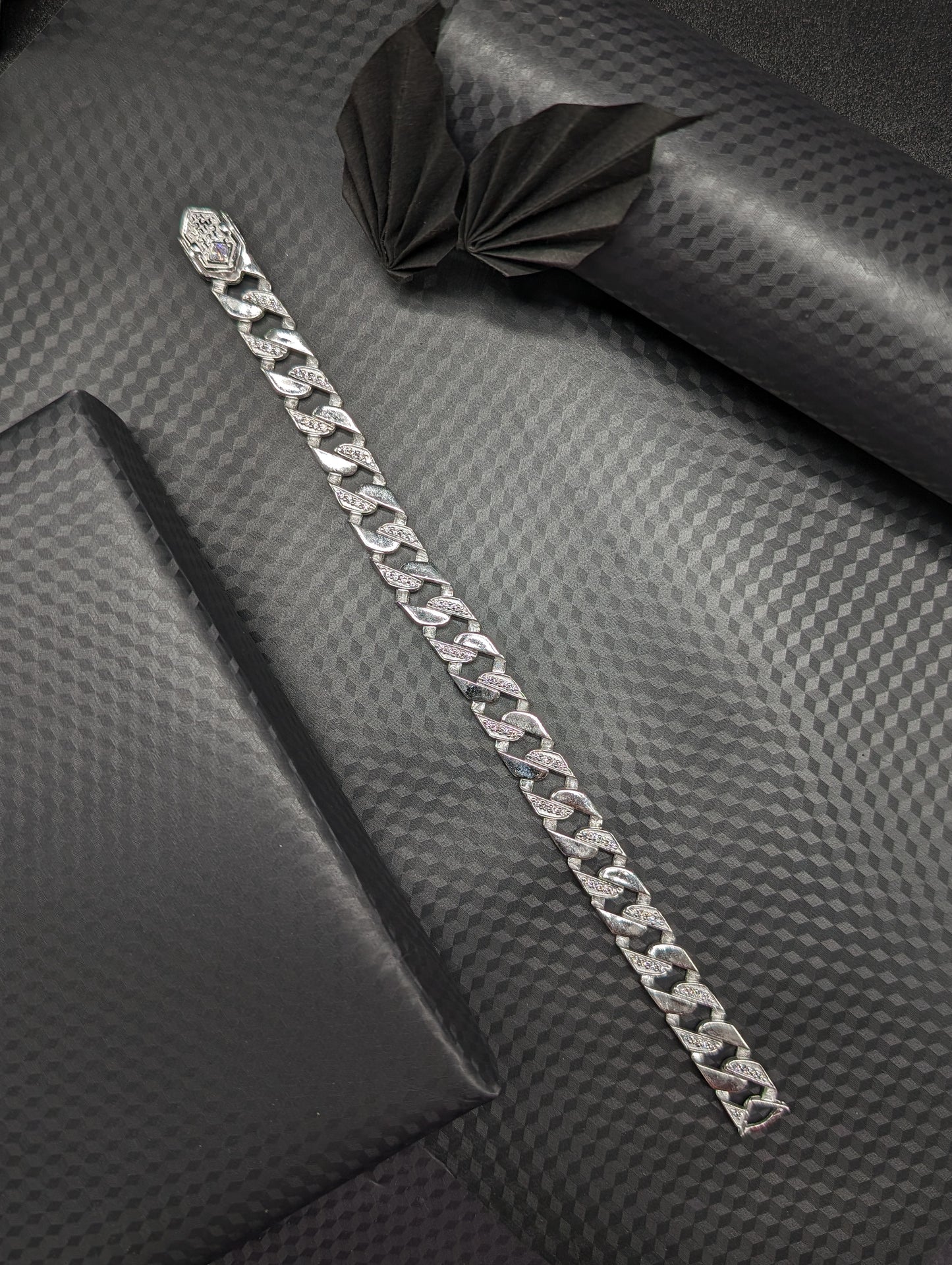 Men's Edgy Silver Bracelet