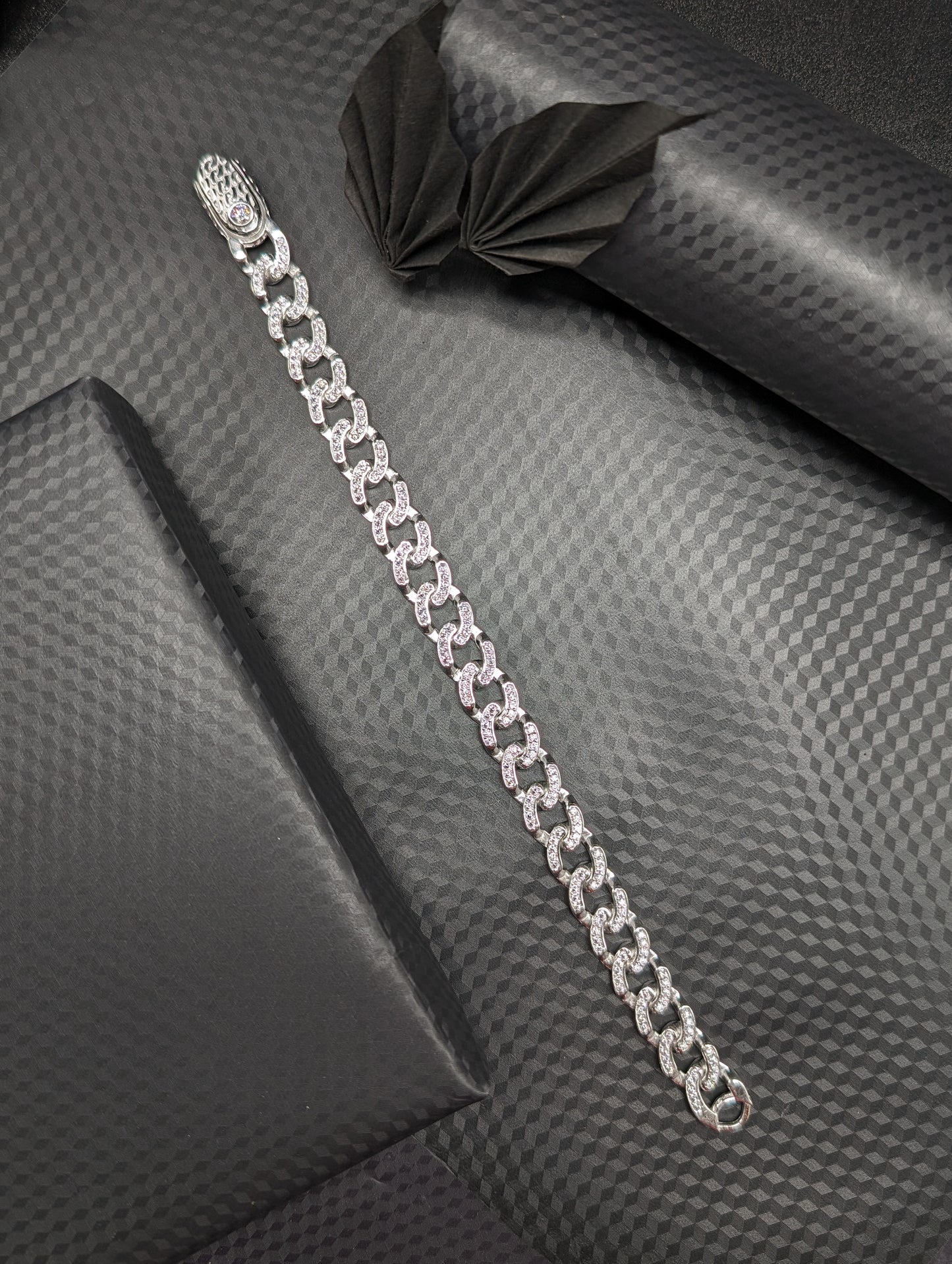Silver Cuban Bracelet for Men