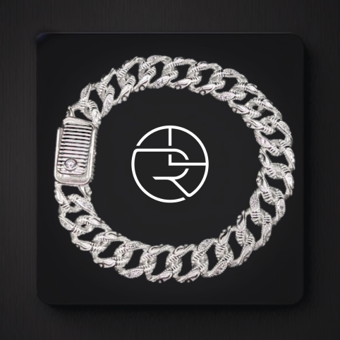 Sleek Silver Cuban Bracelet for Men