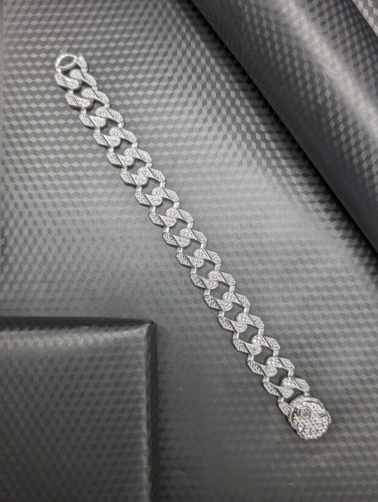 The Enigma Silver Cuban Bracelet