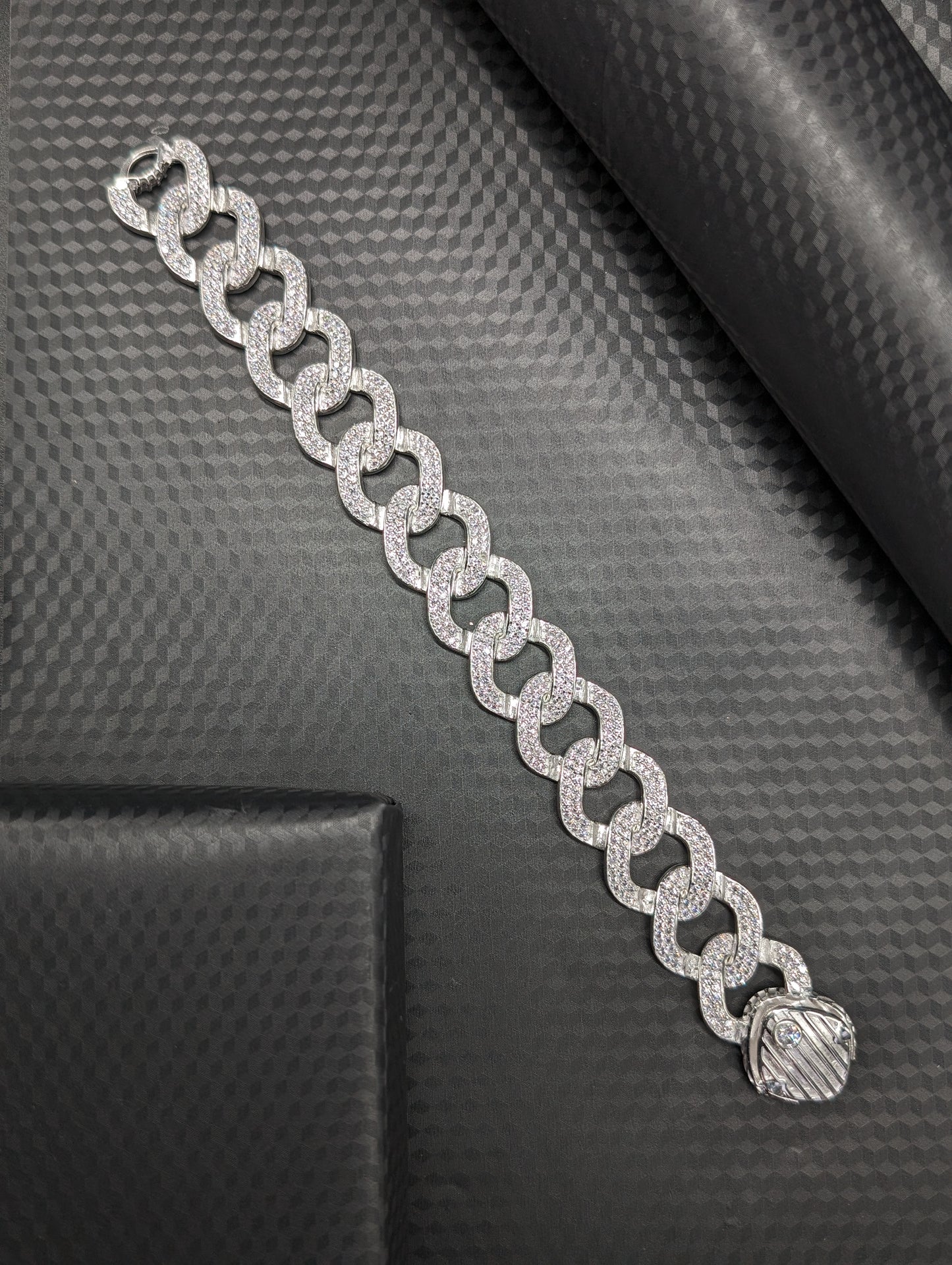 Bold and Edgy Cuban Link Silver Bracelet