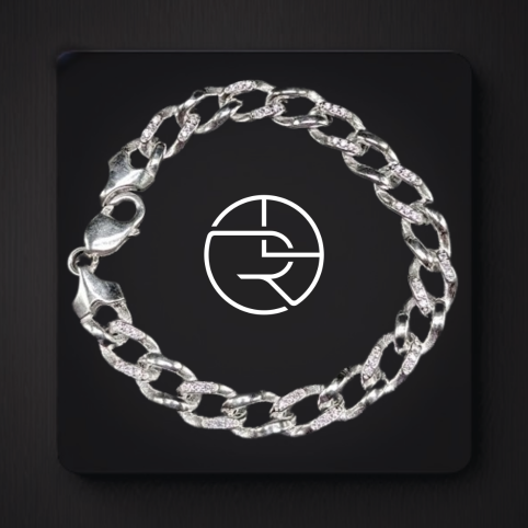 Men's Flat Silver Cuban Bracelet