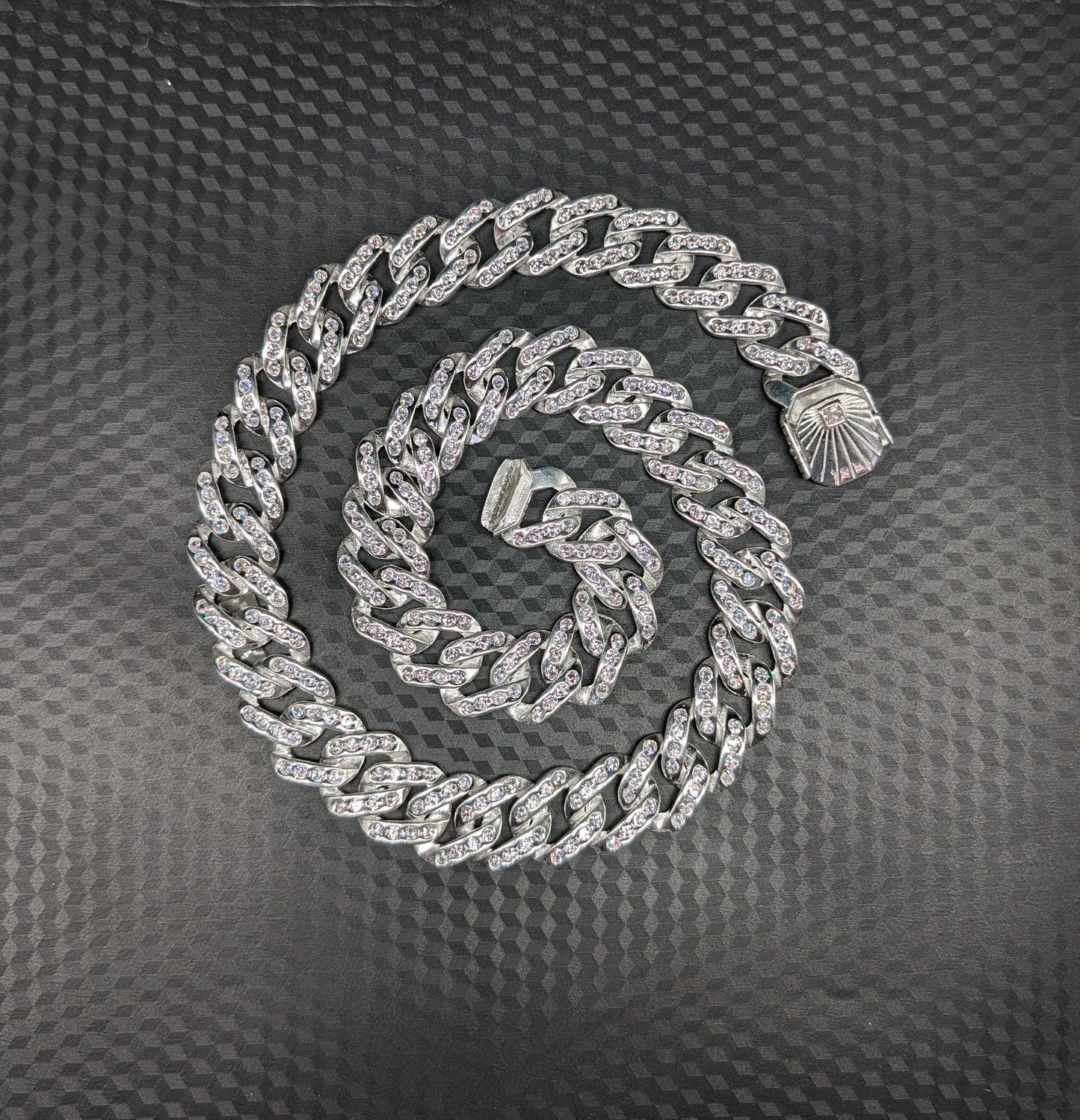 Classic Silver Cuban Chain For Men