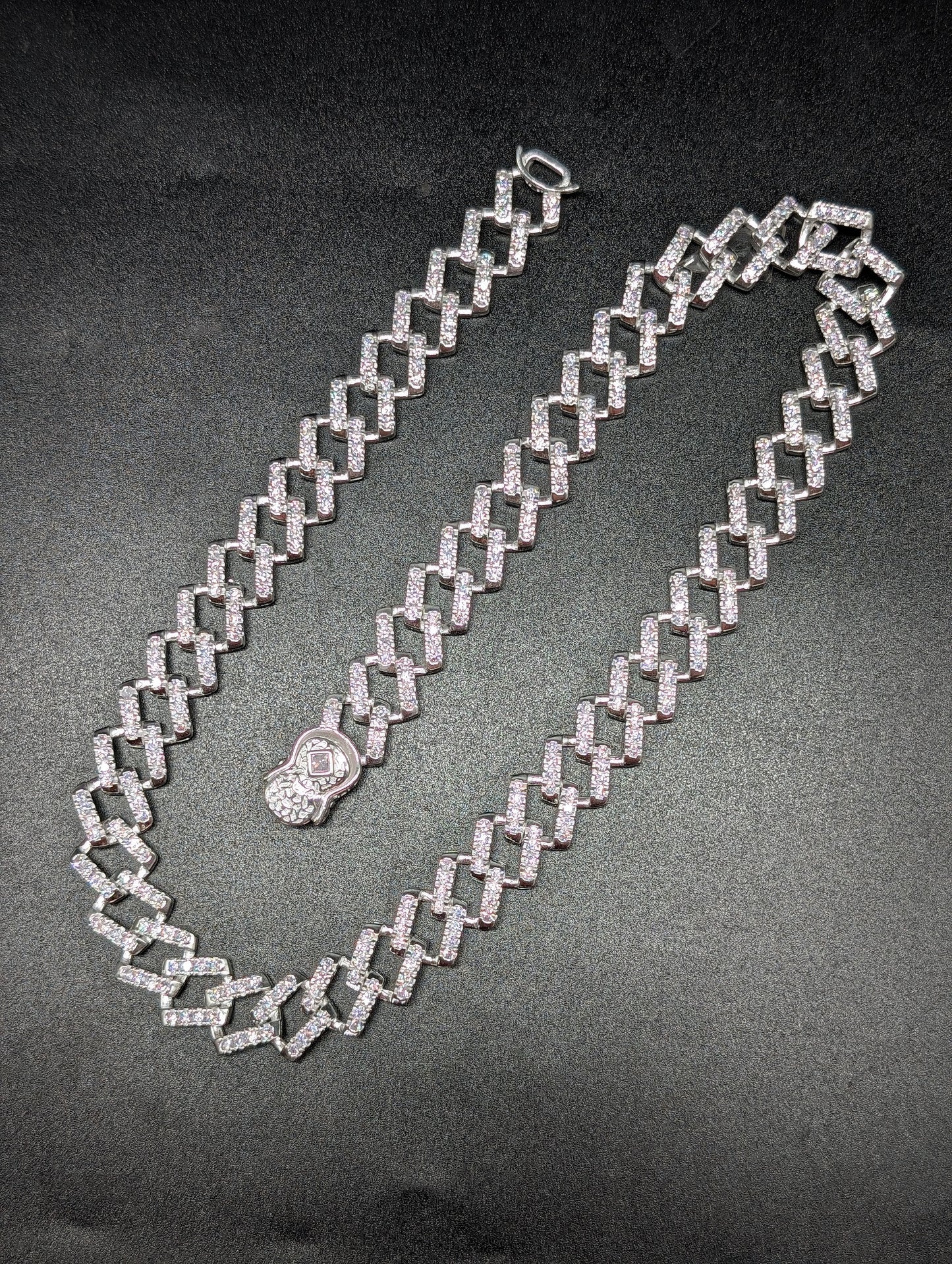 Miami Iced Out Silver Cuban Chain