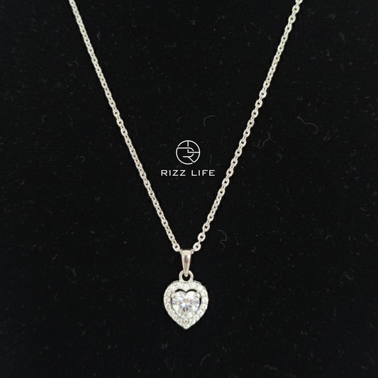 The Eternal Heart white gold plated chain pendent