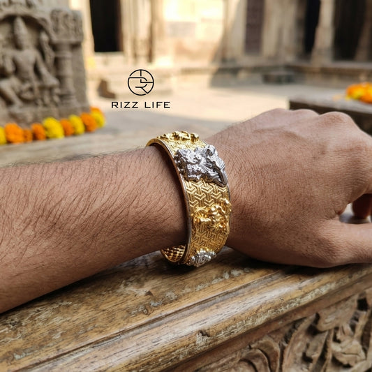 925 God Gold with Silver Kada
