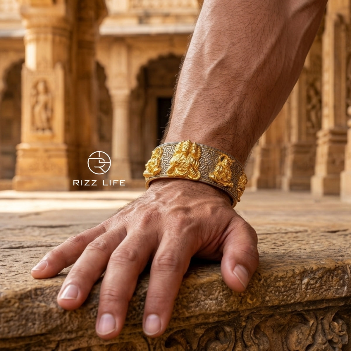 925 God Gold Plated Kada
