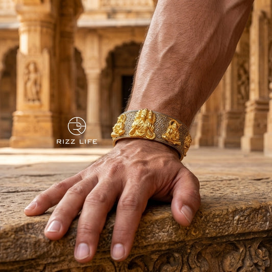 925 God Gold Plated Kada