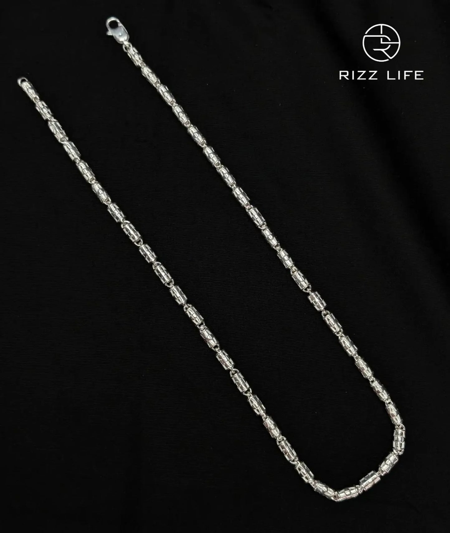 Cylindrical Cuban Silver Chain for Him
