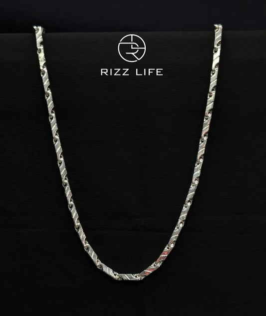 Linked Silver Chain for Men