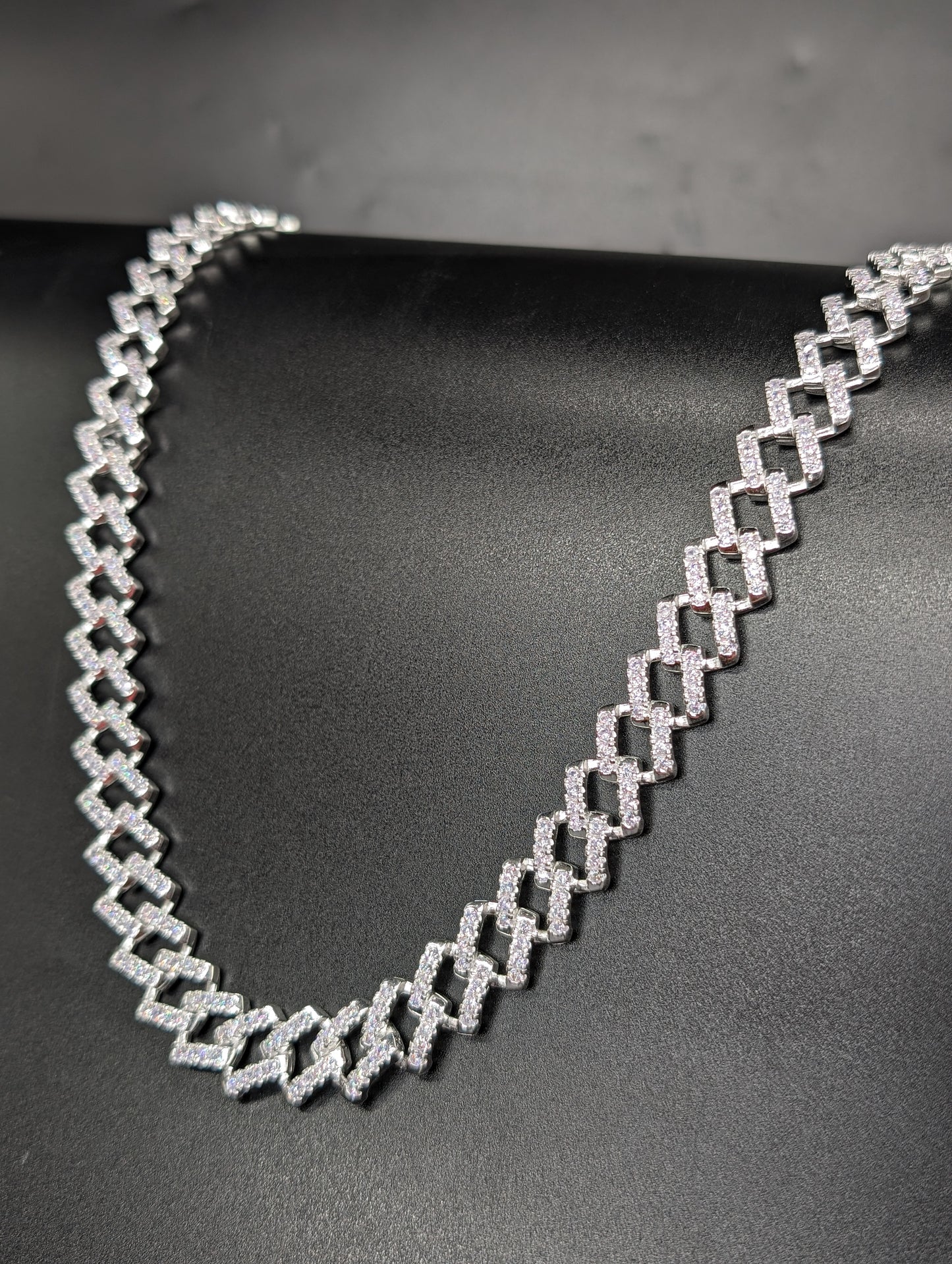 Miami Iced Out Silver Cuban Chain