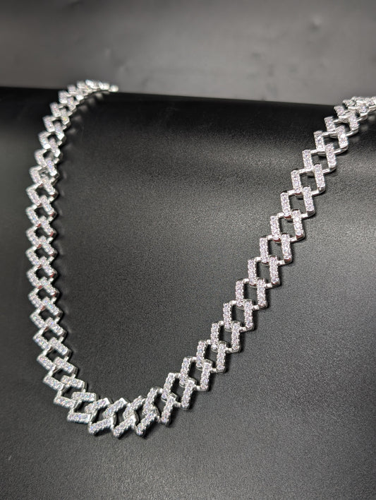 Miami Iced Out Silver Cuban Chain