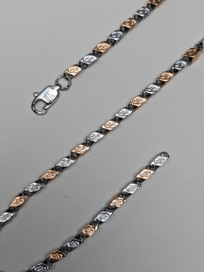 Two-Tone Titan Box Link Men's Chain