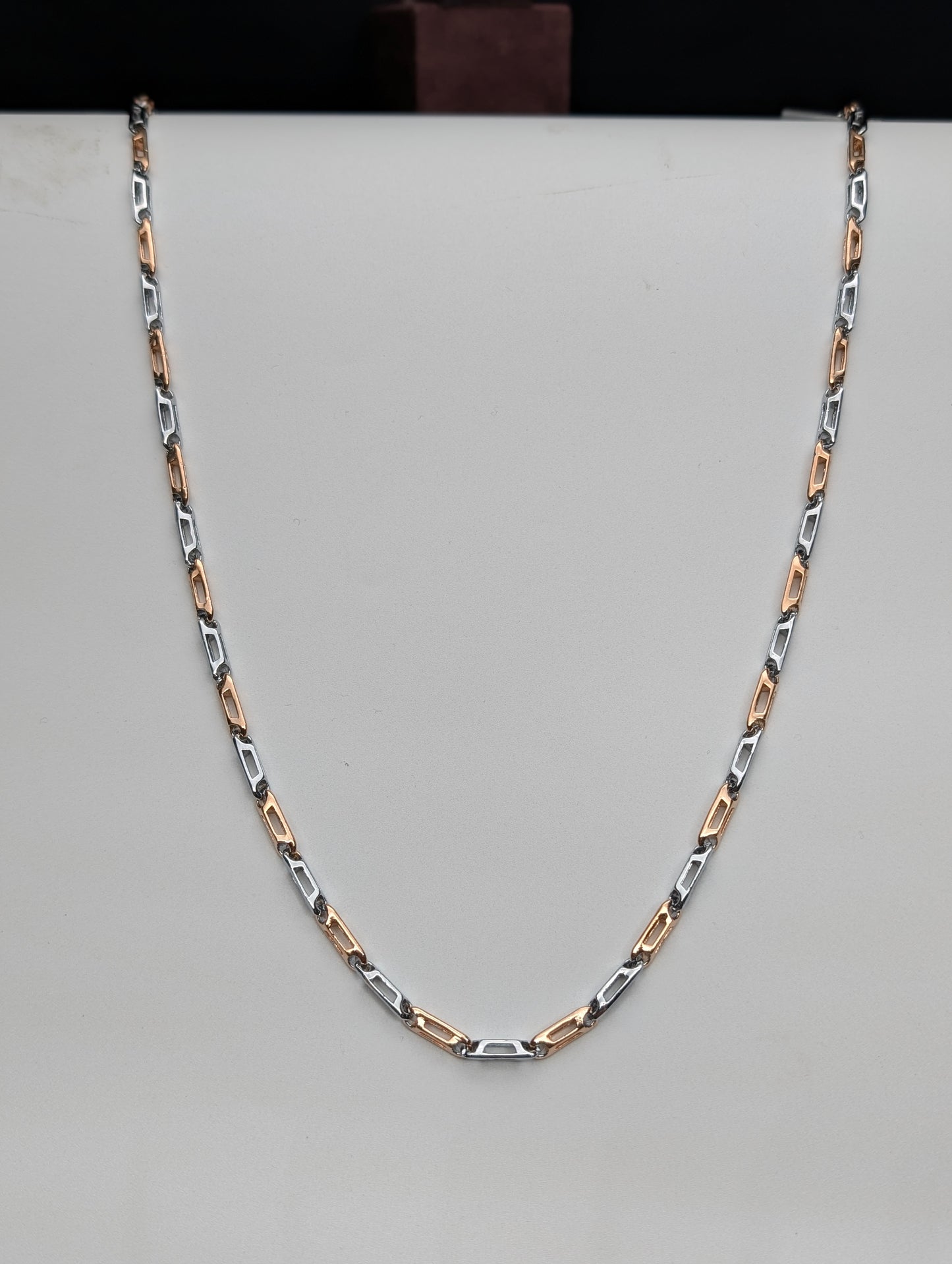 Duo Tone Silver Chain for Men