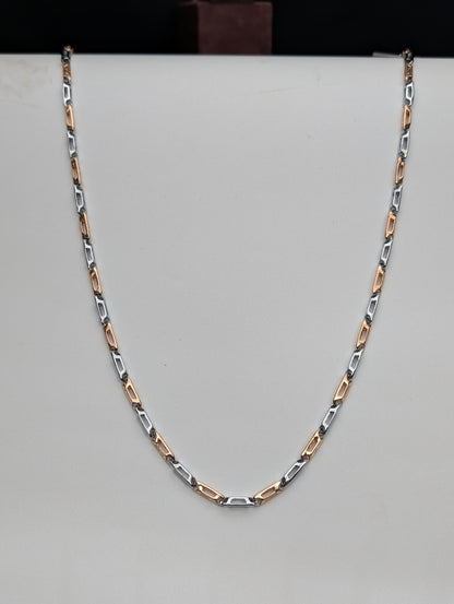Duo Tone Silver Chain for Men