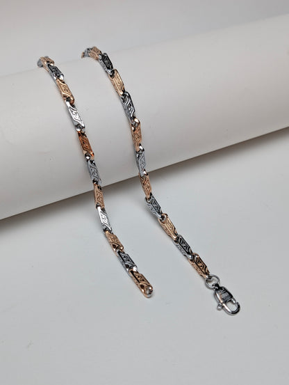 Rose Gold Engraved Chain For Main
