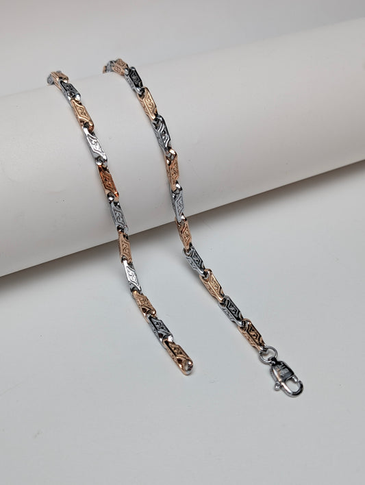 Rose Gold Engraved Chain For Main