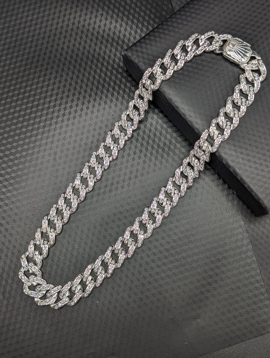 Classic Silver Cuban Chain For Men
