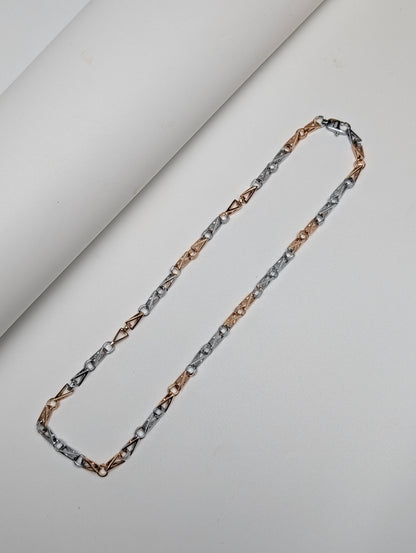 Rose Gold Arrowhead Silver Chain for Him