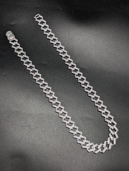 Miami Iced Out Silver Cuban Chain
