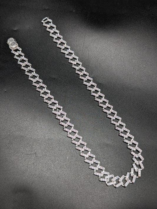 Miami Iced Out Silver Cuban Chain