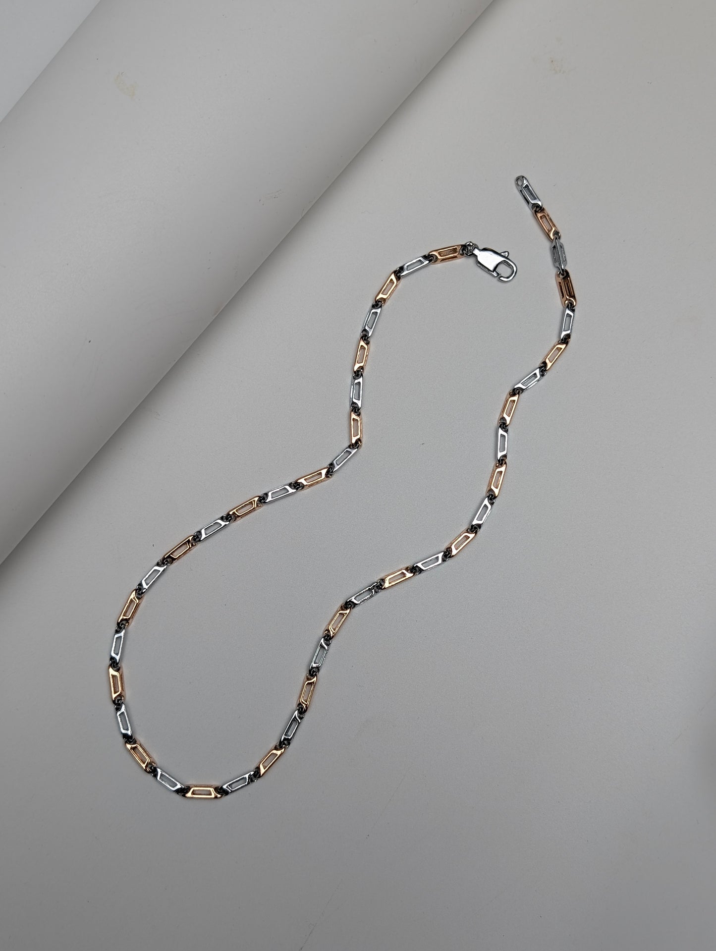 Duo Tone Silver Chain for Men