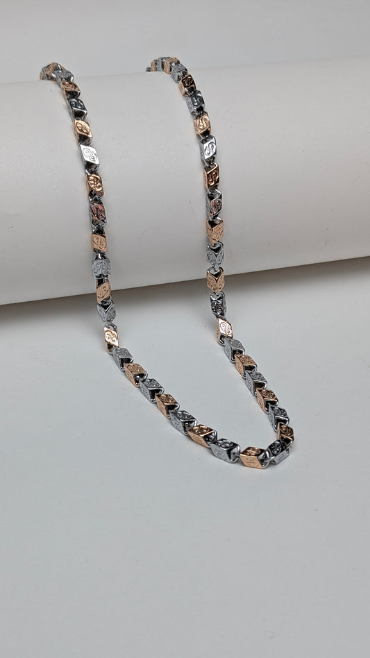 Two-Tone Titan Box Link Men's Chain