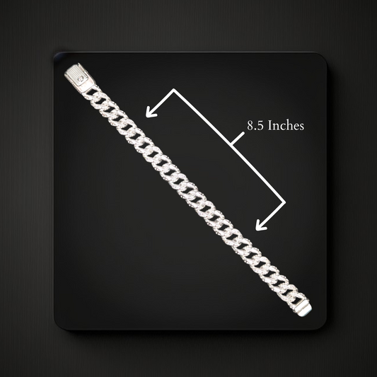 Sleek Silver Cuban Bracelet for Men
