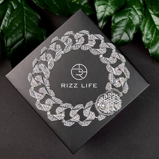 The Enigma Silver Cuban Bracelet