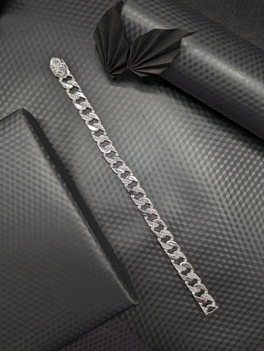 Men's Edgy Silver Bracelet