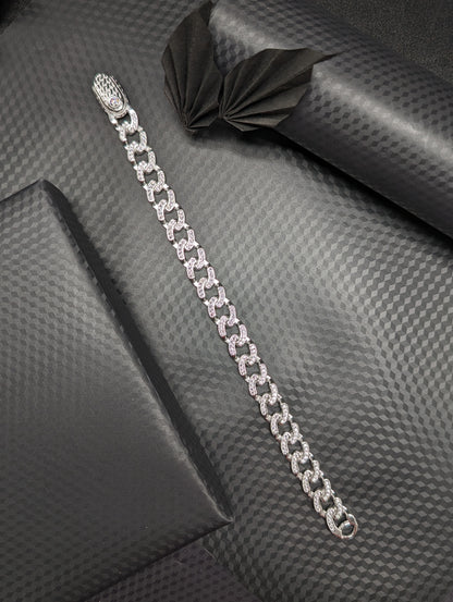 Silver Cuban Bracelet for Men