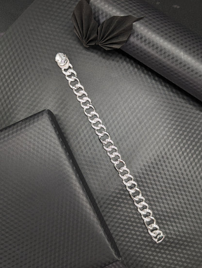 Men's Cuban Link Silver Bracelet