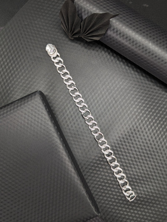 Men's Cuban Link Silver Bracelet