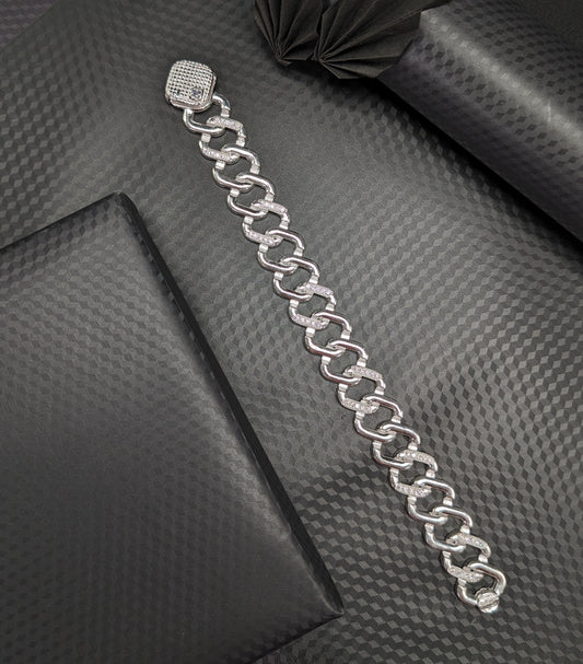 The Ice Cold Silver Cuban Bracelet