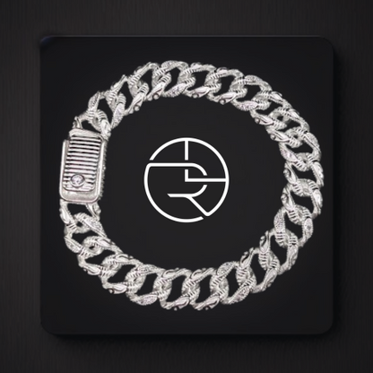 Sleek Silver Cuban Bracelet for Men